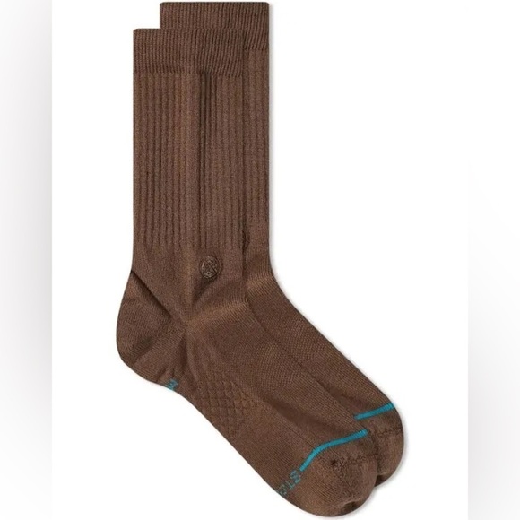 Stance Icon Crew Sock, Brown, Medium, NWT - Picture 2 of 7